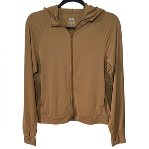 Uniqlo AIRism UV Protection Mesh Full-Zip Hoodie Brown Size M